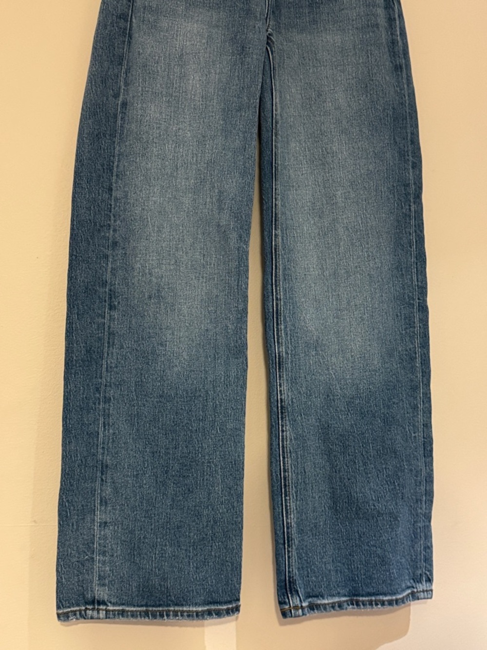 Quince High-Rise Wide-Leg Jeans in Medium Blue - Picture 11 of 15